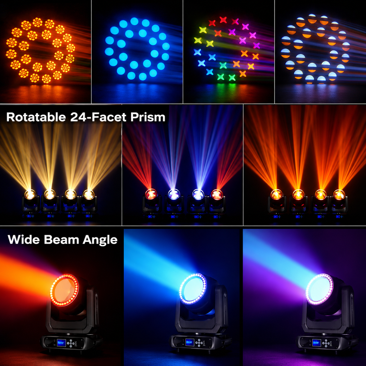 KTVLIGHTS RGB Moving Head DJ Stage Light for Club Party Events-E85