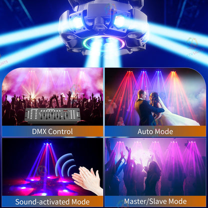 KTVLIGHTS 180W RGBW Moving Head Light DJ Stage Lighting-E53