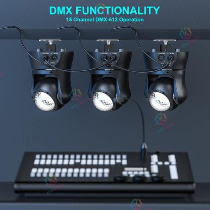 KTVLIGHTS Mini Moving Head DJ Party Stage Light Effect-E34