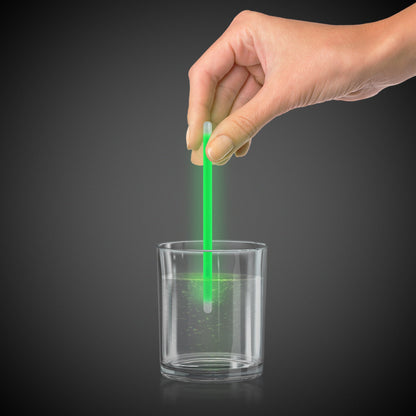 Green Glow 5" Swizzle Sticks