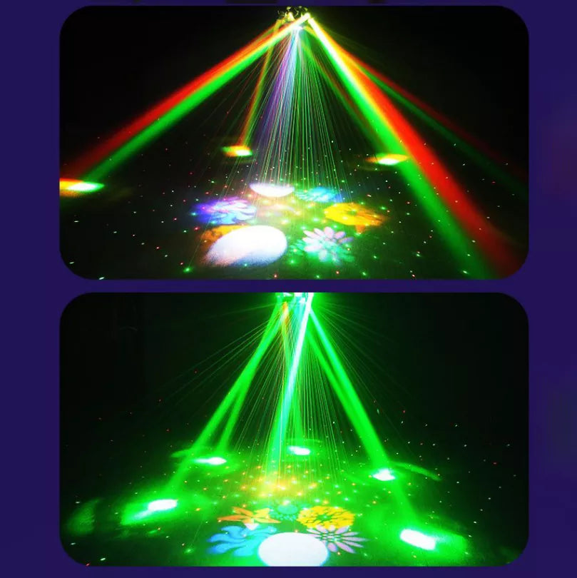 KTVLIGHTS Six Arm RGBW Beam Laser Moving Head Light for DJs - E11