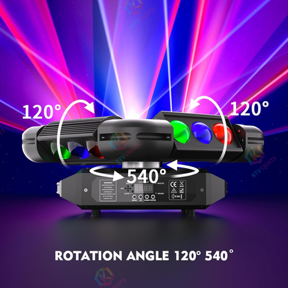 KTVLIGHTS 150W 4 in 1 Moving Head Light RGB DJ Stage Lighting-E2