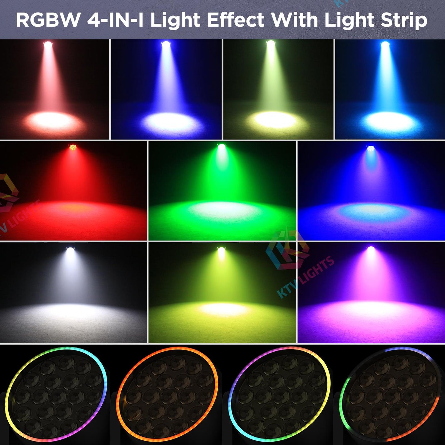 KTVLIGHTS RGBW Zoom LED Moving Head DJ Stage Light-E60