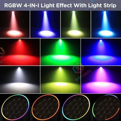 KTVLIGHTS RGBW Zoom LED Moving Head DJ Stage Light-E60