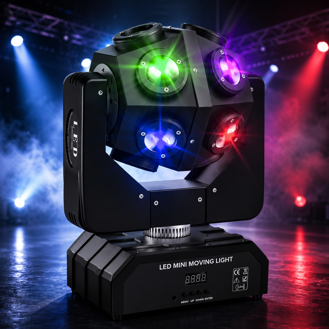 KTVLIGHTS 150W RGBW Moving Head Light for DJs & Party Events- E82
