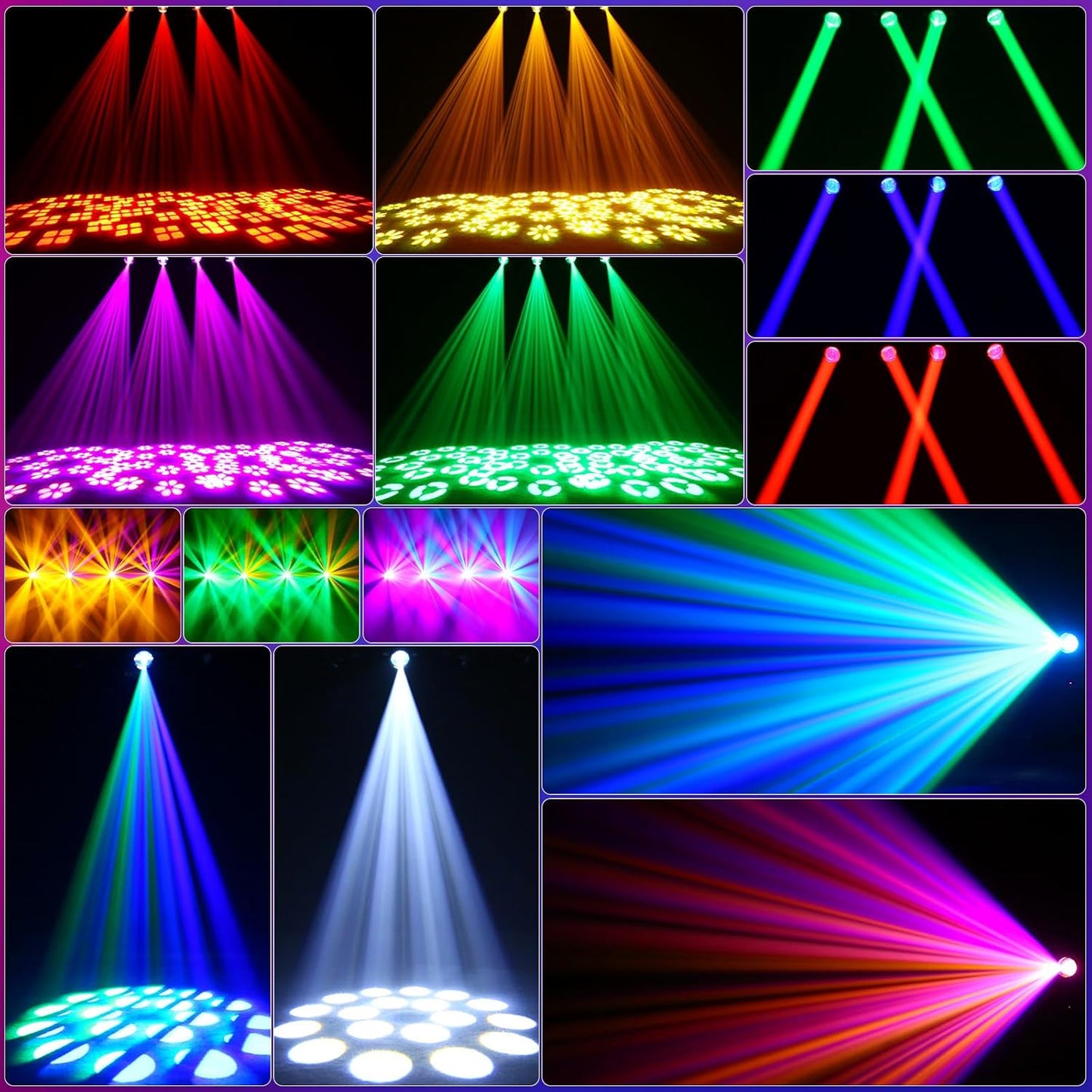KTVLIGHTS LED 150W RGBW Beam Moving Head Light DJ Stage Lighting - E19