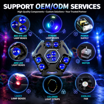KTVLIGHTS 4-in-1 War God Moving Head Light RGBW DJ Stage Lighting-E56