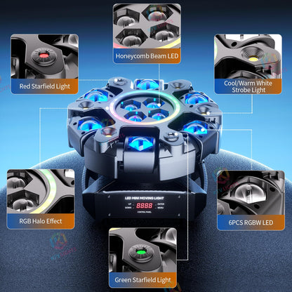 KTVLIGHTS 180W RGBW Moving Head Light DJ Stage Lighting-E53