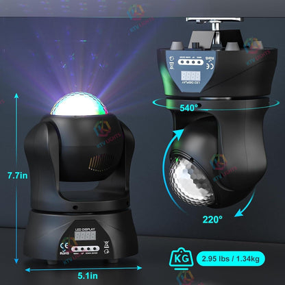 KTVLIGHTS Mini Moving Head DJ Party Stage Light Effect-E34