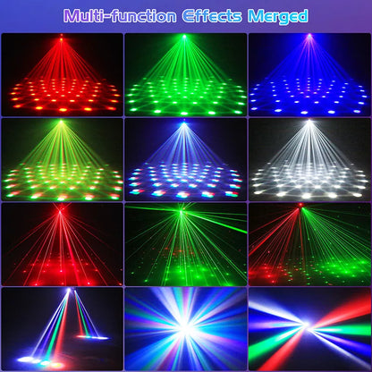 KTVLIGHTS 65W Dual Arm Moving Head Light RGBW DJ Stage Lighting - E14