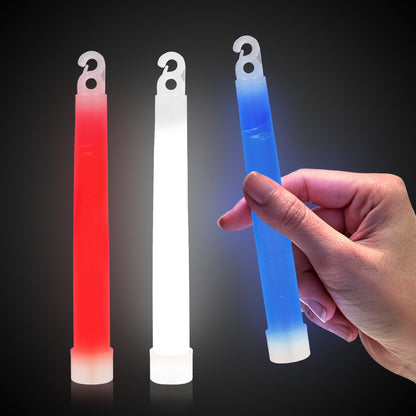 Red, White & Blue 6" Glow Sticks