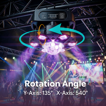 KTVLIGHTS LED Six Arm Moving Magic Ball Light DJ Stage Lighting-E74