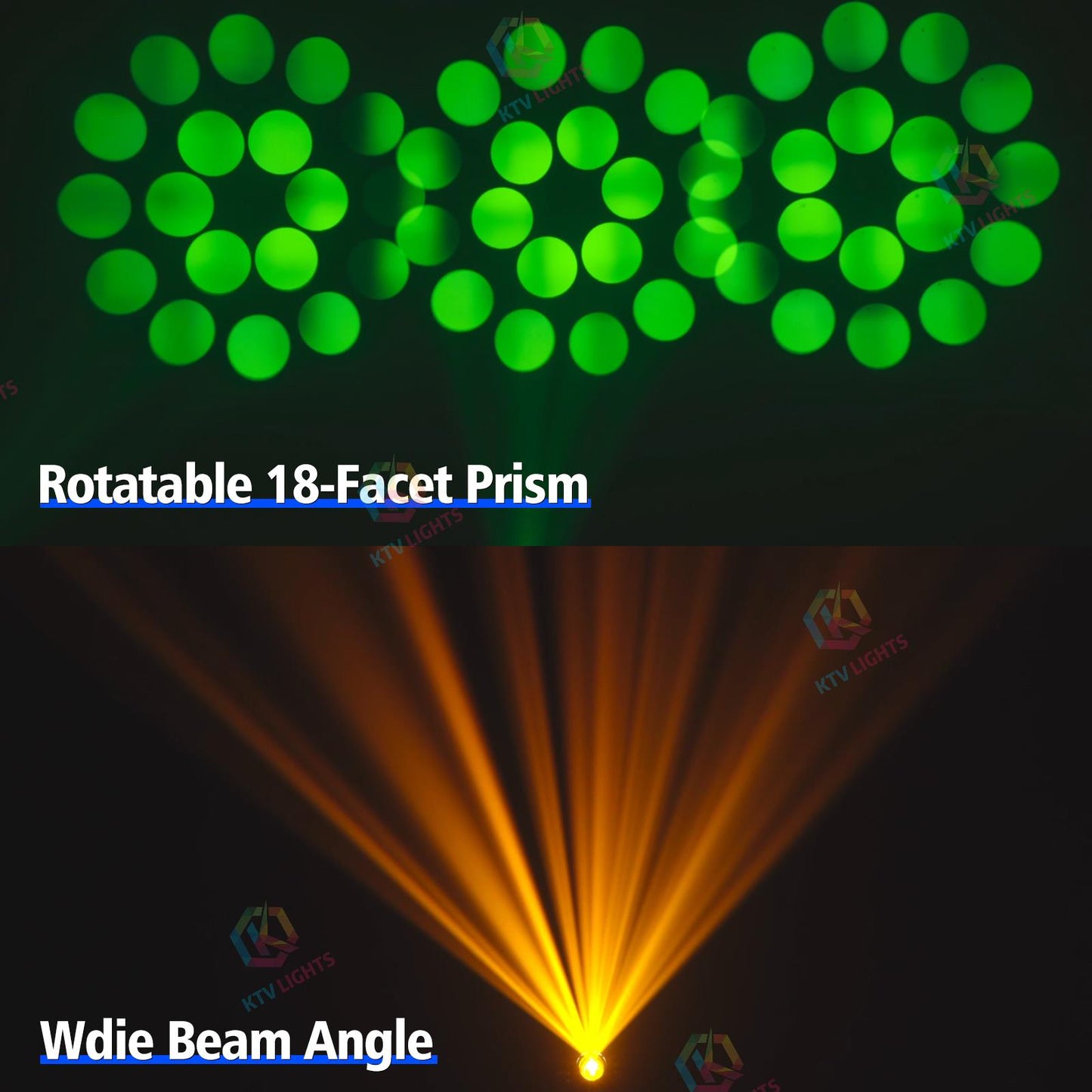 KTVLIGHTS 100W Beam Moving Head Light DJ Stage Lighting-E17