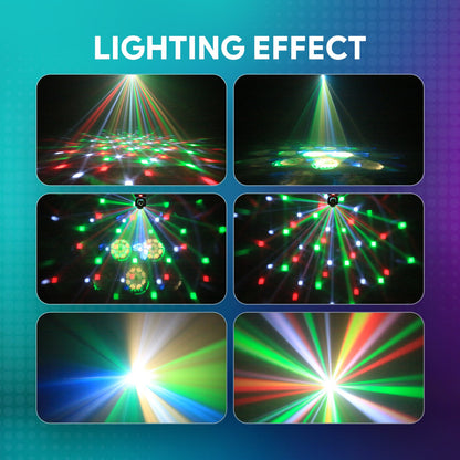 KTVLIGHTS RGBW Mini Magic Ball Moving Head Light DJ Stage Lighting-E77