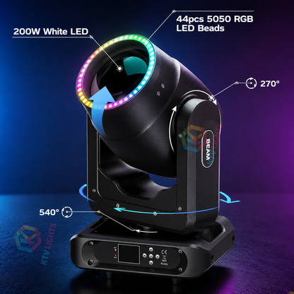 KTVLIGHTS RGB Moving Head DJ Stage Light for Club Party Events-E85