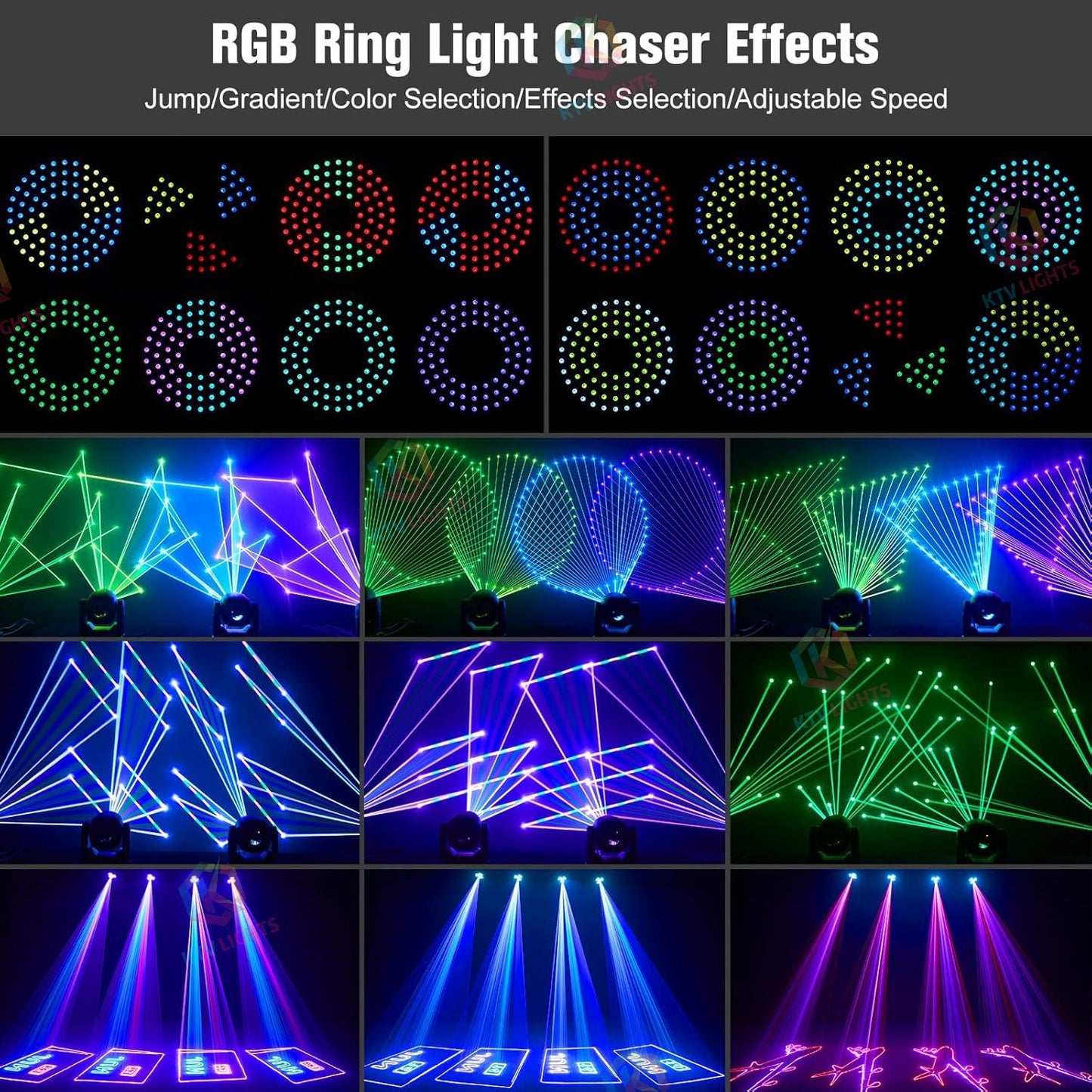 KTVLIGHTS 120W Bluetooth APP Animation Moving Head Light-A32