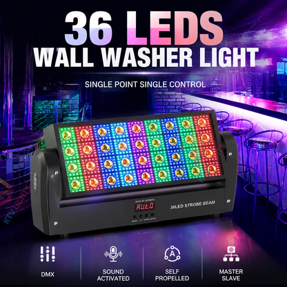 KTVLIGHTS 220W LED Strobe Moving Head DJ Stage Light Wall Washer-E67