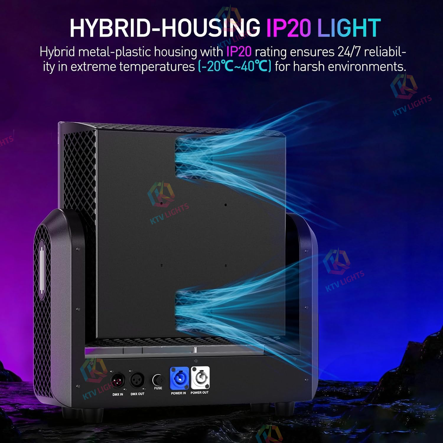 KTVLIGHTS 200W LED Strobe Moving Head Light RGBW DJ Lighting-E66
