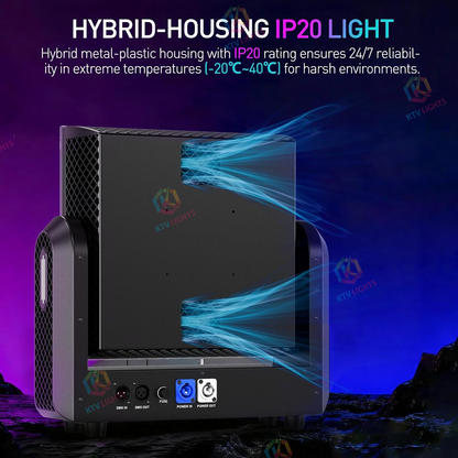 KTVLIGHTS 200W LED Strobe Moving Head Light RGBW DJ Lighting-E66