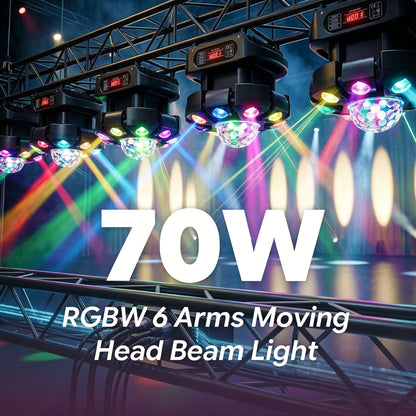 KTVLIGHTS LED Six Arm Moving Magic Ball Light DJ Stage Lighting-E74