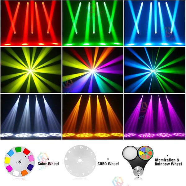 KTVLIGHTS 150W RGBW 4-in-1 Beam Moving Head DJ Stage Light-E58