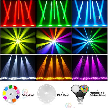 KTVLIGHTS 150W RGBW 4-in-1 Beam Moving Head DJ Stage Light-E58