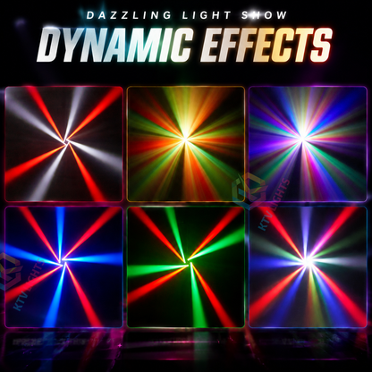 KTVLIGHTS 4 Arms LED Moving Head Stage Light for DJ Party Events-E93