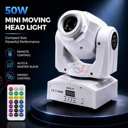 KTVLIGHTS LED Moving Head DJ Stage Light 8 Gobo-E27