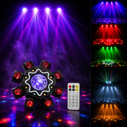 KTVLIGHTS Magic Ball 8 Arm Moving Head Laser DJ Stage Light-E86