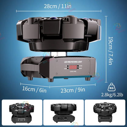 KTVLIGHTS 180W RGBW Moving Head Light DJ Stage Lighting-E53