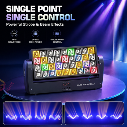KTVLIGHTS 220W LED Strobe Moving Head DJ Stage Light Wall Washer-E67