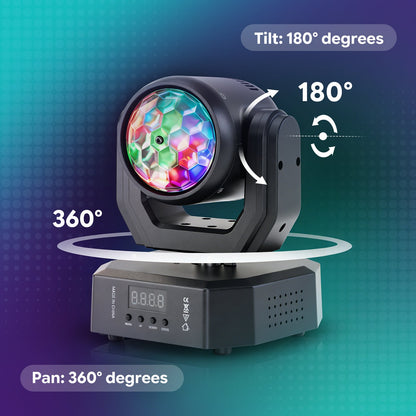 KTVLIGHTS RGBW Mini Magic Ball Moving Head Light DJ Stage Lighting-E77