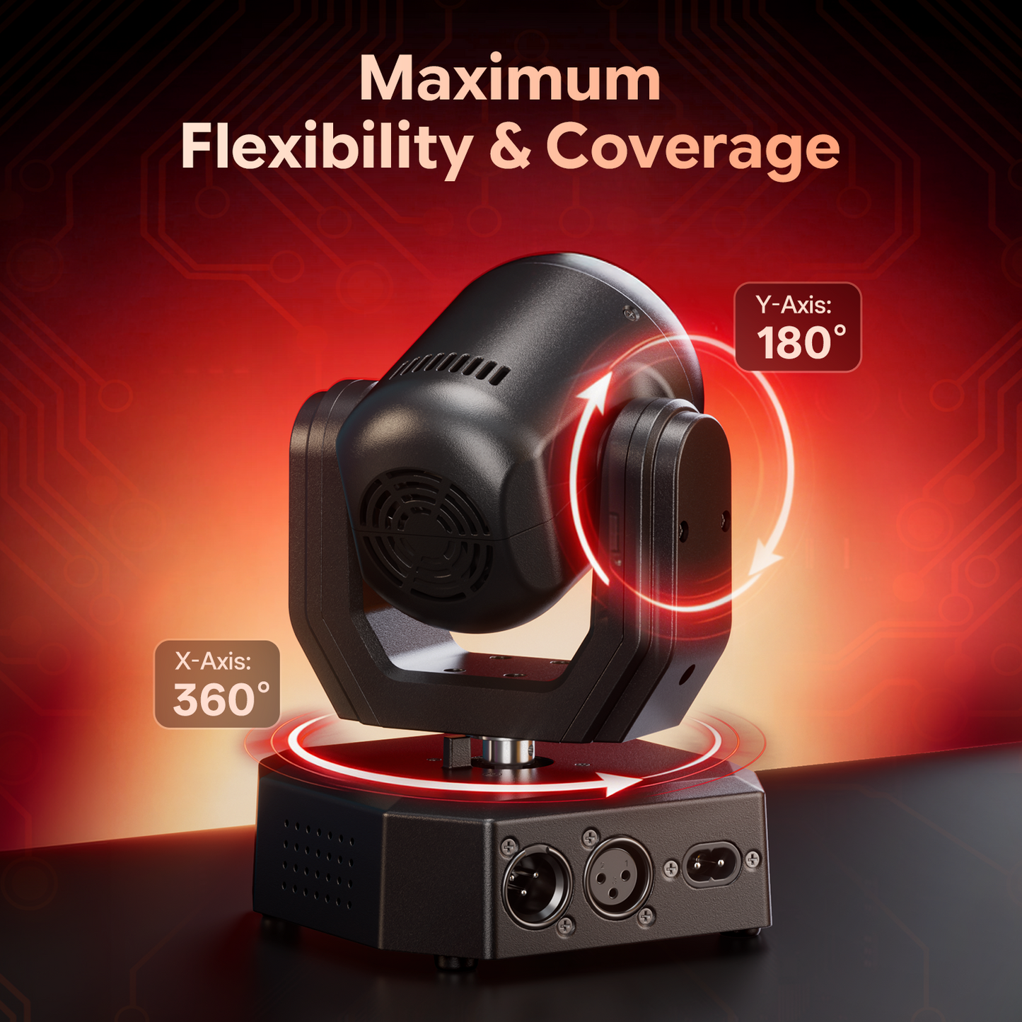 KTVLIGHTS RGBW Mini LED Moving Head Light DJ Stage Lighting-E75