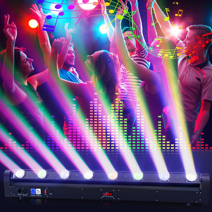 KTVLIGHTS 120W RGBW Beam Moving Head Light for DJ Stage Shows -E46