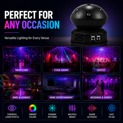 KTVLIGHTS RGB Scanning Laser Moving Head DJ Stage Light-B16