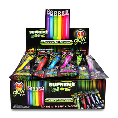 Assorted 6" Glow Sticks Retail Counter Display