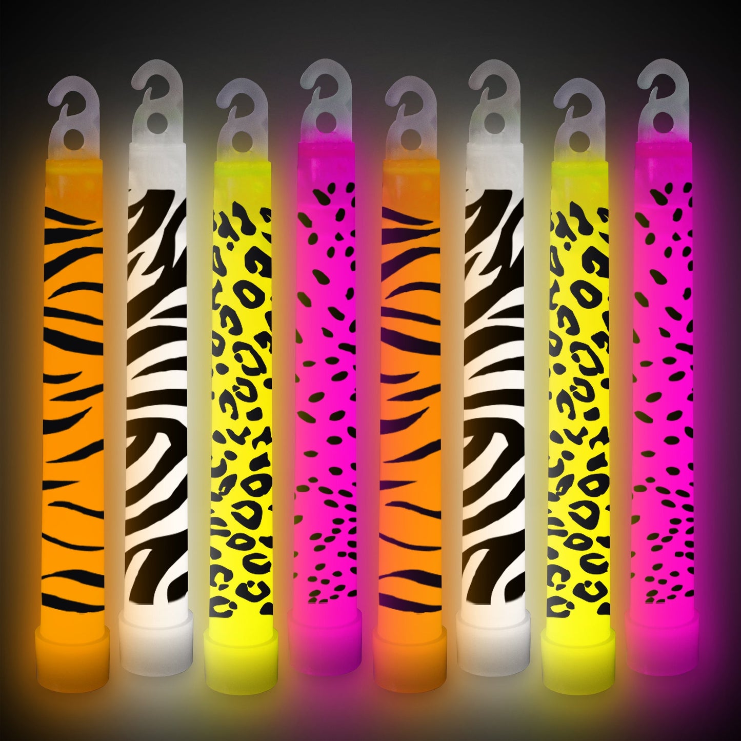 Assorted Animal Print 6" Glow Sticks