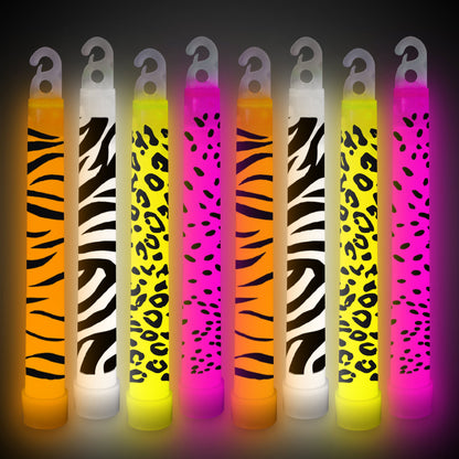 Assorted Animal Print 6" Glow Sticks