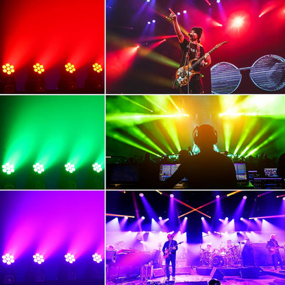 KTVLIGHTS 6 RGBW LED Stage Wash Light Moving Head for DJ Events - P9