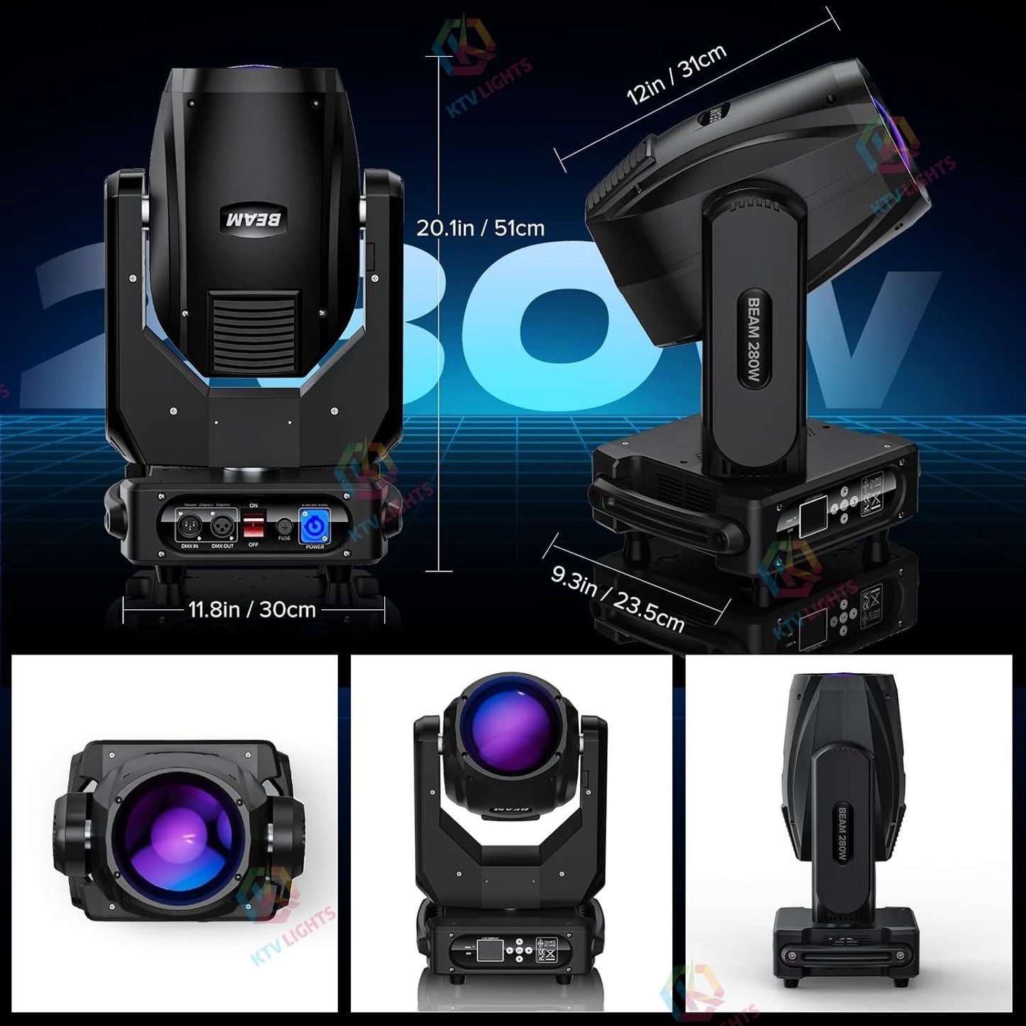280W 10R Beam Moving Head DJ Stage Light DMX-E55