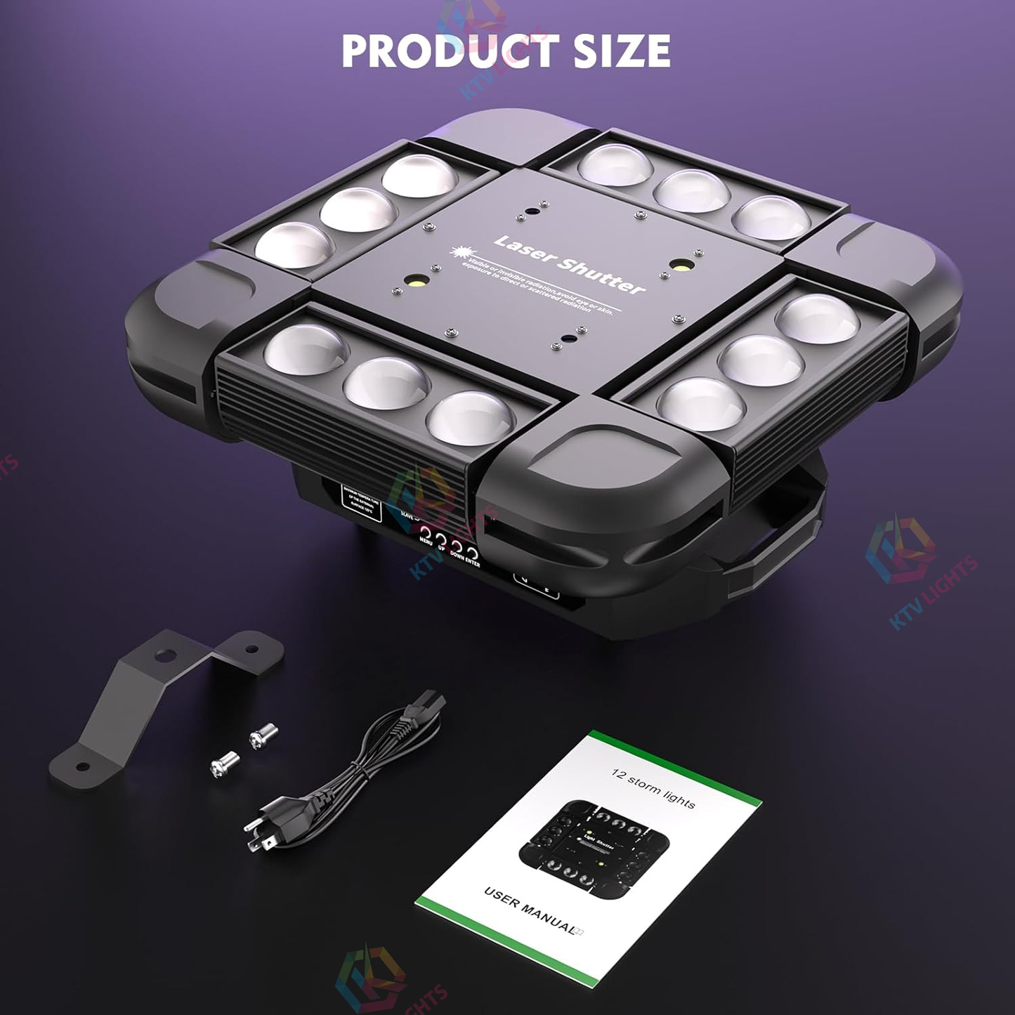 KTVLIGHTS 150W 4 in 1 Moving Head Light RGB DJ Stage Lighting-E2