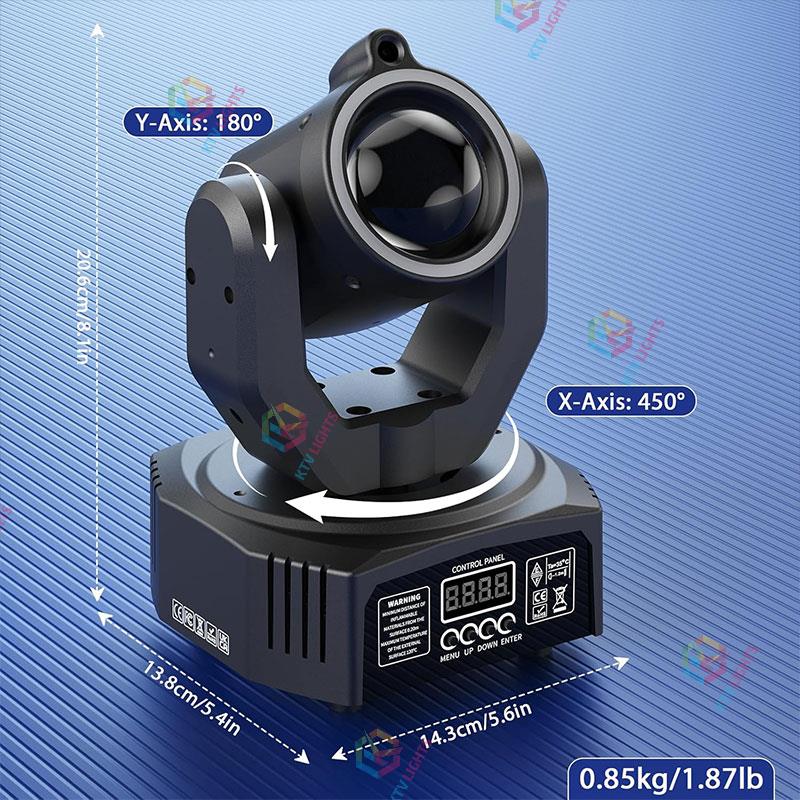 KTVLIGHTS Mini Beam Moving Head Light RGBW DJ Disco Lightingt-E39