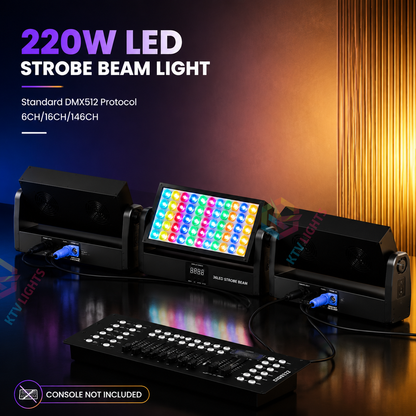 KTVLIGHTS 220W LED Strobe Moving Head DJ Stage Light Wall Washer-E67