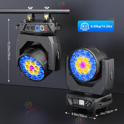 KTVLIGHTS Beam Color Zoom LED Moving Head Light DJ Party Effect-E64