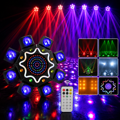 KTVLIGHTS 200W Bee Eye 8 Arm Moving Head Light DJ Stage Lighting-E81