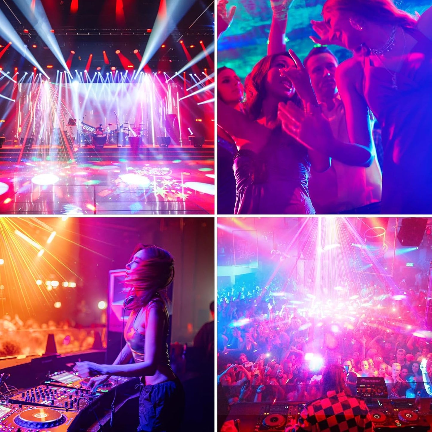 KTVLIGHTS 120W Six Arm Moving Head Light RGBW DJ Stage Lighting-E9