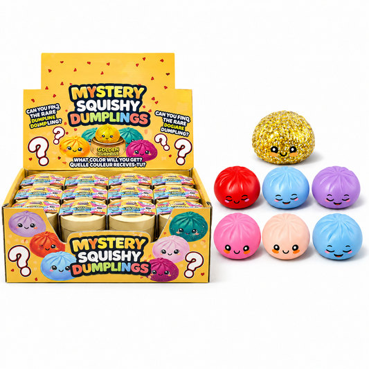 4" Squishy Dumplings Toy – Assorted Colors Mystery Squeeze Collectible