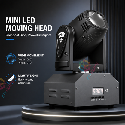 KTVLIGHTS RGBW 4-in-1 LED Beam Moving Head Light DJ Stage Lighting-E20