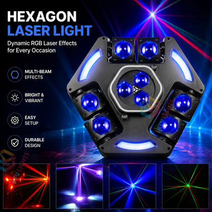 KTVLIGHTS 4-in-1 War God Moving Head Light RGBW DJ Stage Lighting-E56