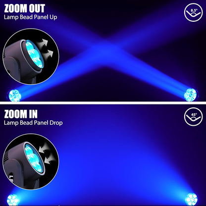 KTVLIGHTS 7x40W RGBW LED Zoom Moving Head DJ Stage Light - E63